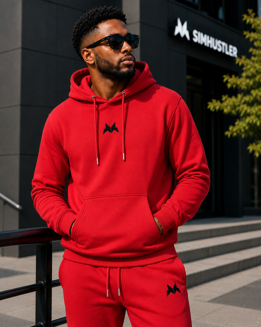 SimHustler Premium Unisex Hoodie – Red