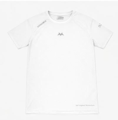 SimHustler Performance Training T-Shirt – White (89% Nylon | 11% Spandex)