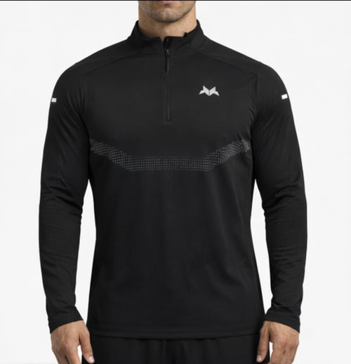 SimHustler Performance Quarter-Zip Training Top – Black