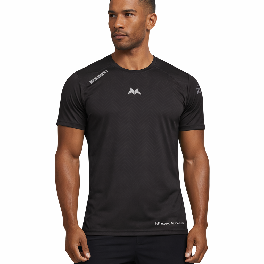 SimHustler Performance Training T-Shirt – Black (89% Nylon | 11% Spandex)